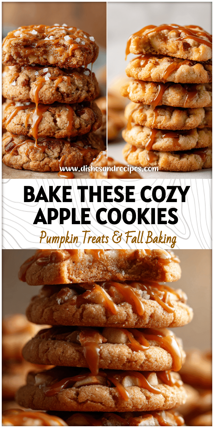 Salted Caramel Apple Pie Cookies – Cozy Fall Crumble Treats